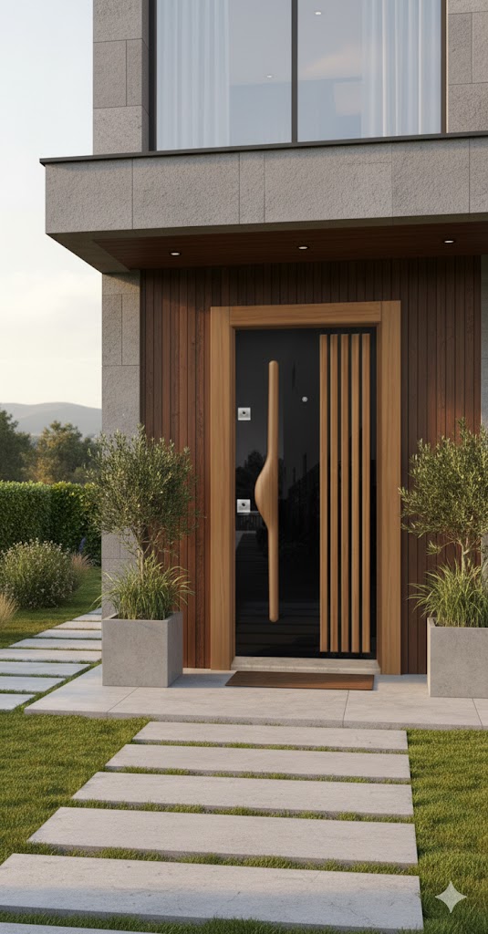 Elegance Wood & Glass Pivot Giriş Kapısı - Görsel 3